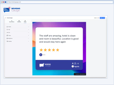 Hotel review with 5-star rating.