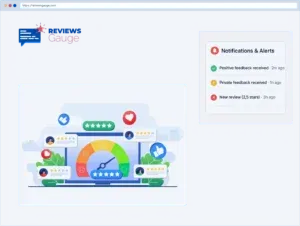 Review notifications and feedback dashboard interface