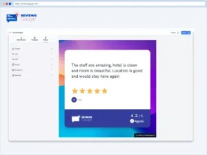 Hotel review with 5-star rating.